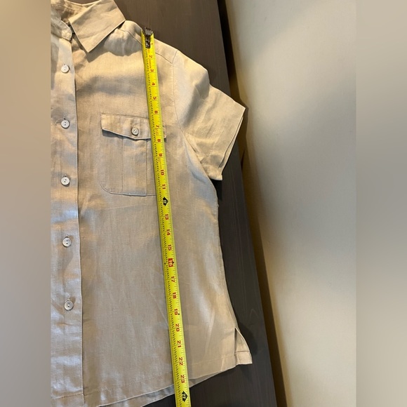 Marsh Landing 100% Linen Button Down Shirt - Picture 6 of 6